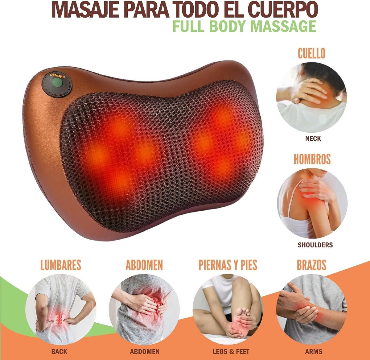 MASAJEADOR CON NODOS DE ROTACIÓN 🔥