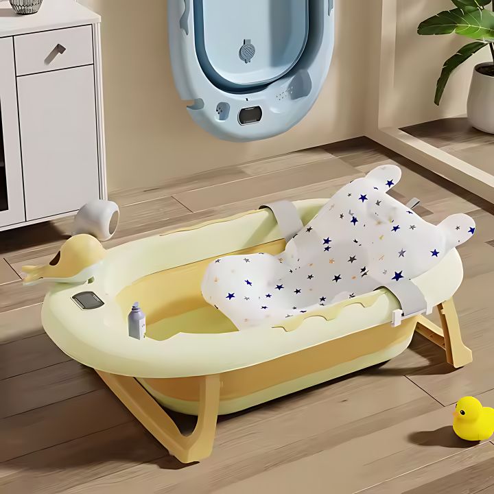 Set Bañera Plegable con Termómetro BabyWhale®