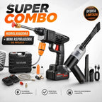 COMBO ESPECIAL: Hidrolavadora Portátil + (Aspiradora 3 en 1 + Doble Batería + Maletín)