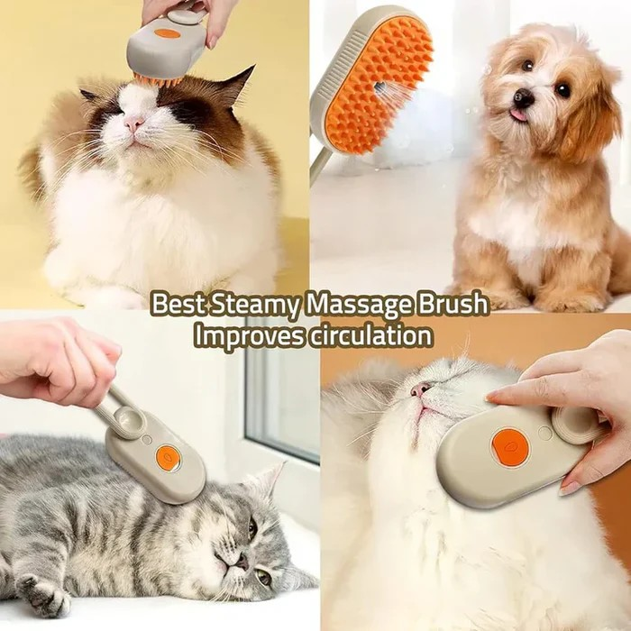 Cepillo Para Mascotas A Vapor Con Manija